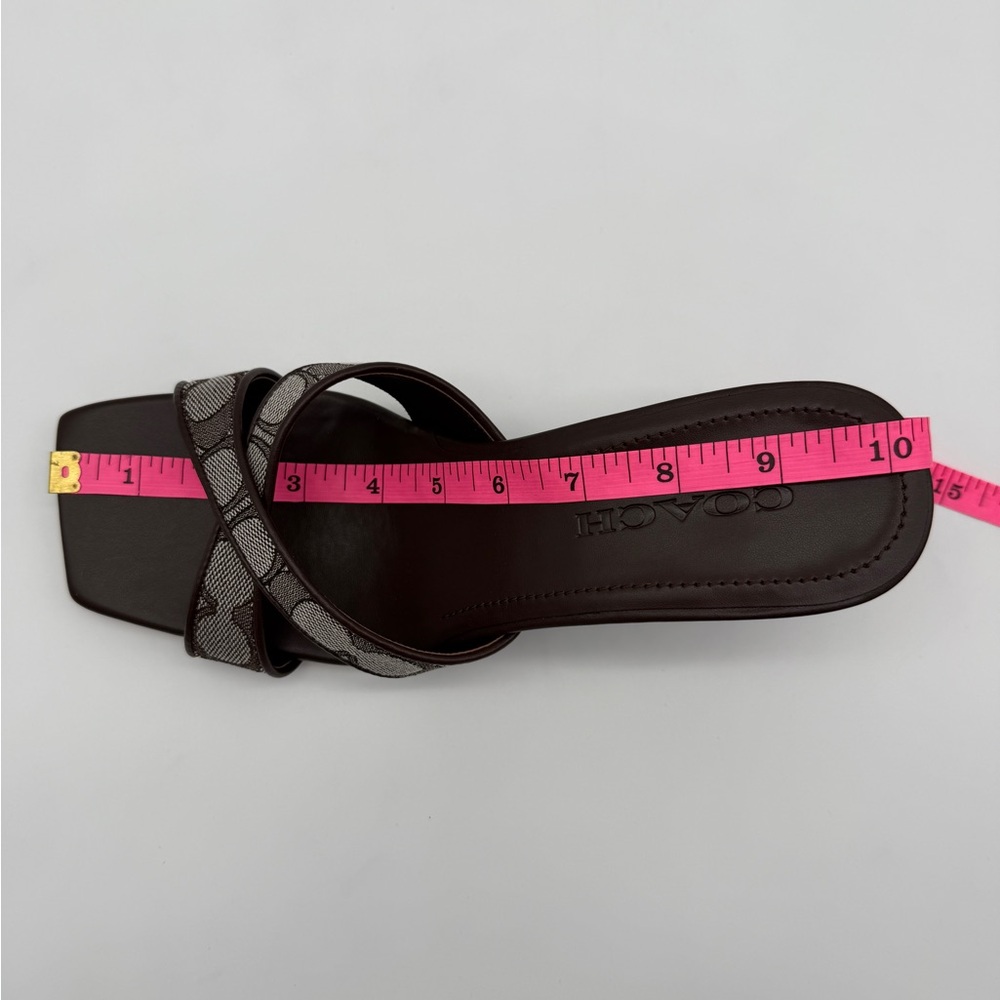 Coach Wedge Sandal In Signature Jacquard Oak Maple - Picture 9 of 12